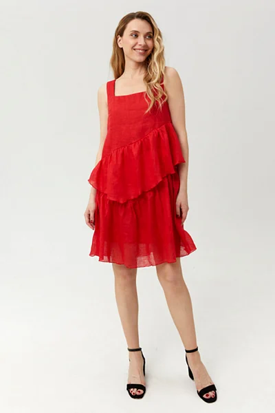 Льняное платье