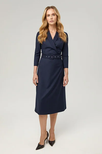 Платье-футляр с лацканами