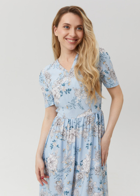 Платье с цветами из вискозы 