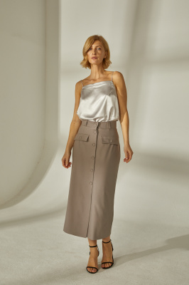 Юбка-карандаш с декоративными клапанами