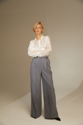 Брюки палаццо из 100% шерсти