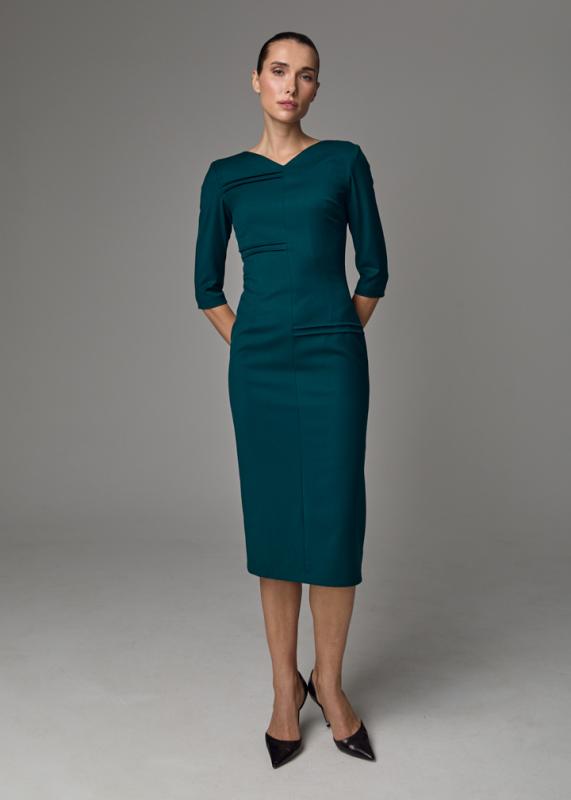 Платье с акцентными прострочками Платье с акцентными прострочками