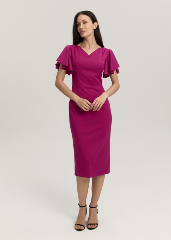 Платье с рукавом-воланом