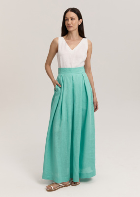 Льняная юбка в пол 