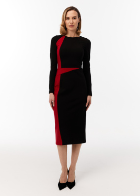 Платье из джерси с контрастным акцентом