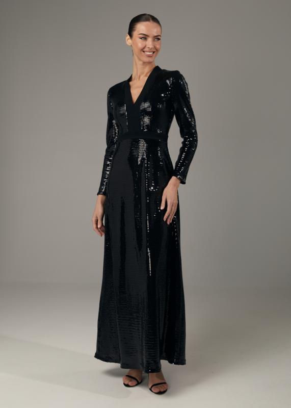 Платье в пайетках в пол