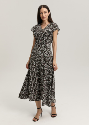 Платье с воланами из вискозы 