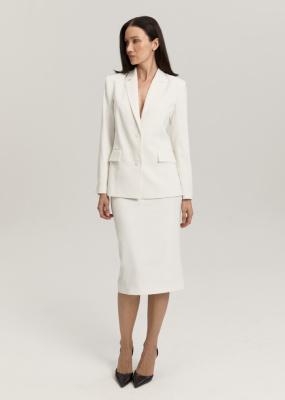 Белый костюм с юбкой 