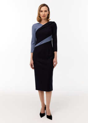 Платье-футляр с лацконом