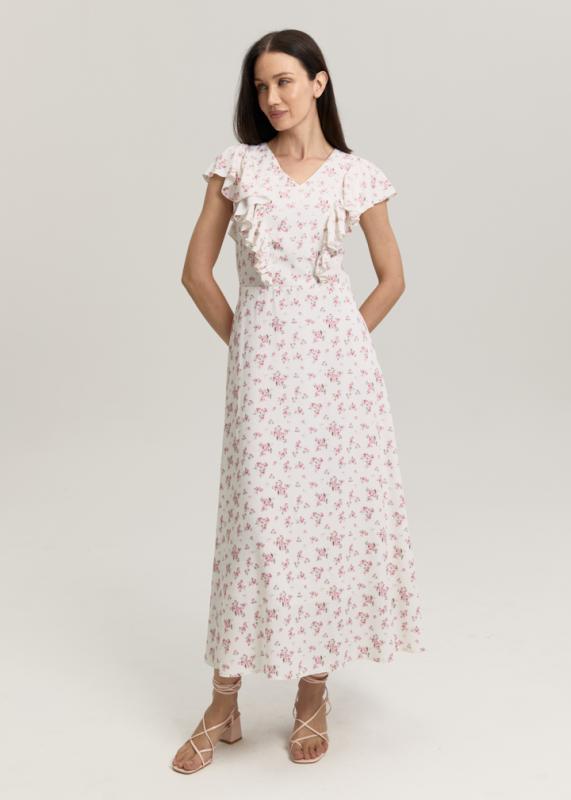 Платье с воланами из вискозы Платье с воланами из вискозы