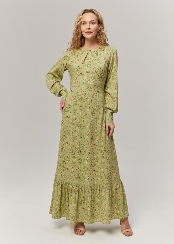 Платье из вискозы в пол Платье из вискозы в пол