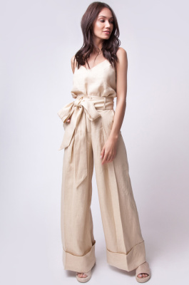 Брюки изо льна 