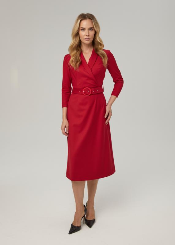 Платье-футляр с лацканами