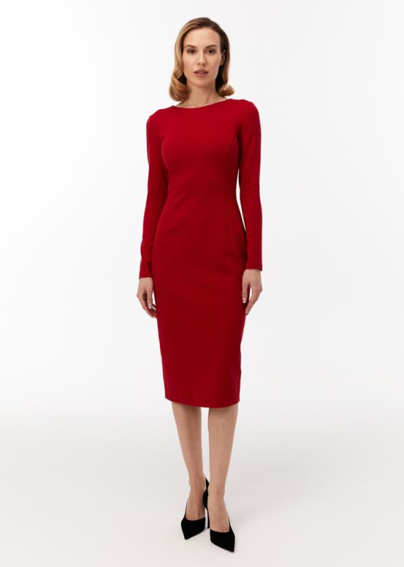 Платье из джерси с открытой спиной