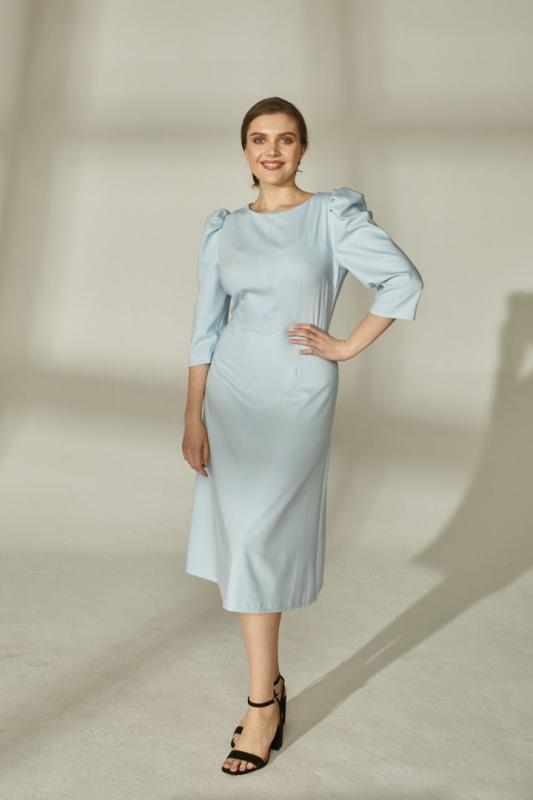 Платье с рукавами буфами