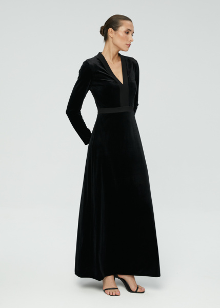 Бархатное платье в пол 