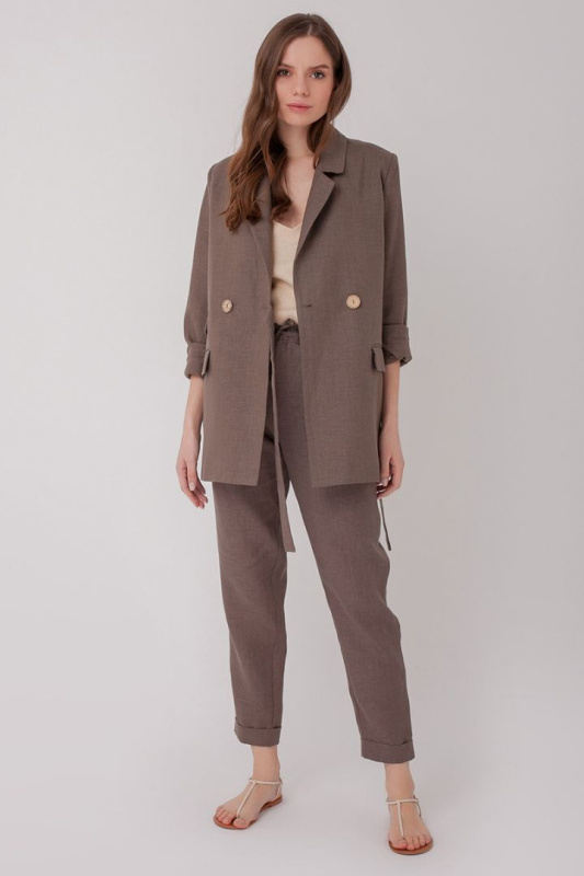 Льняной жакет на запах