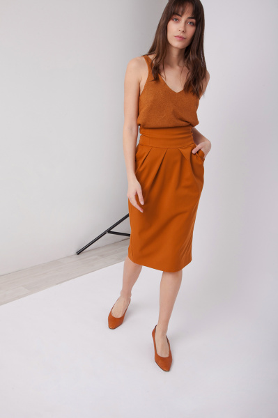 Юбка с высоким поясом