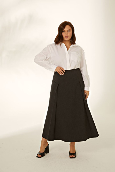 Юбка миди с защипами