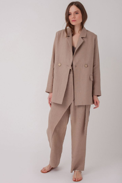 Льняной жакет на запах