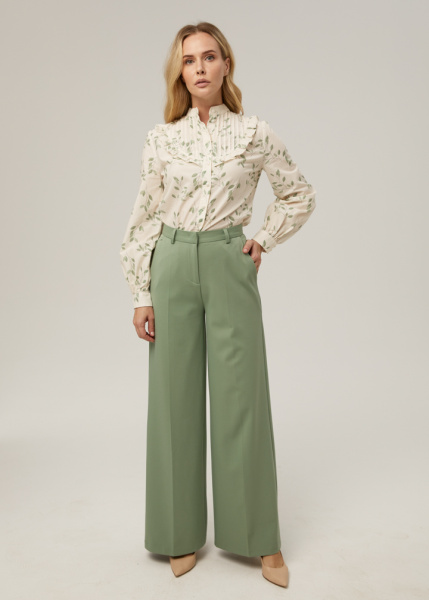 Хлопковая блуза с принтом 