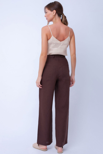 Прямые брюки изо льна