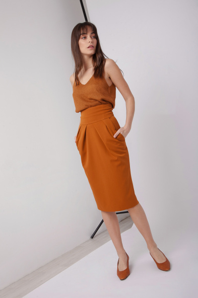 Юбка с высоким поясом