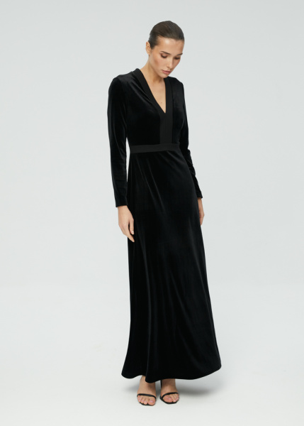 Бархатное платье в пол 