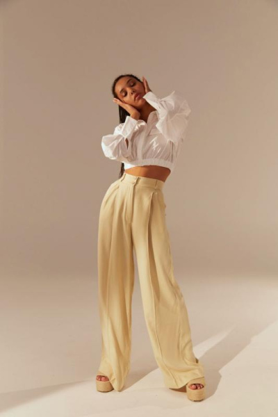 Рубашка кроп из хлопка