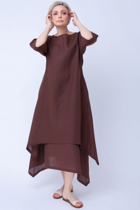 Льняное платье в стиле бохо