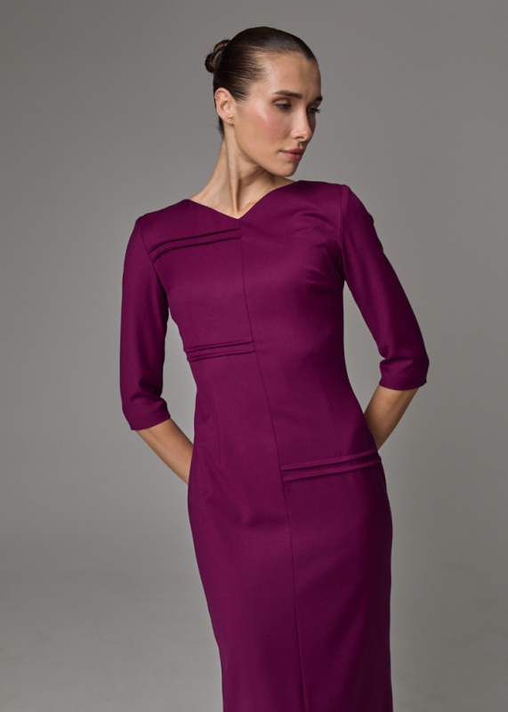 Платье с акцентными прострочками Платье с акцентными прострочками