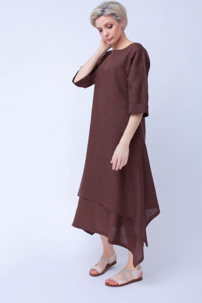 Льняное платье в стиле бохо