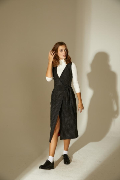 Сарафан с широким поясом