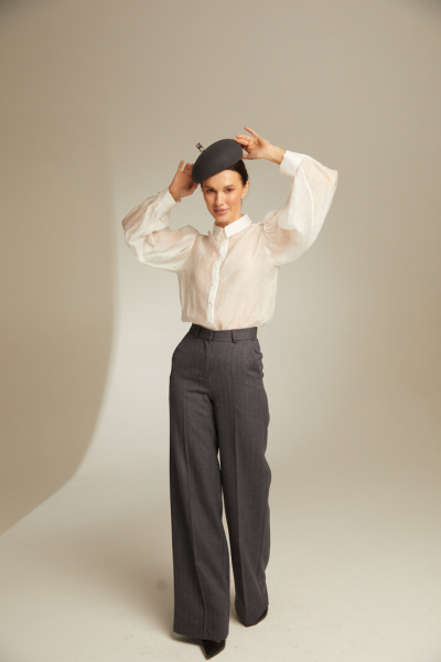 Широкие брюки из 100% шерсти