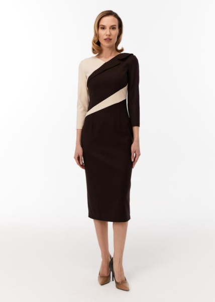 Платье-футляр с лацконом