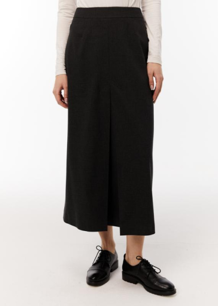 Длинная юбка со складкой