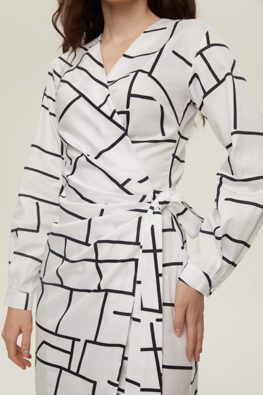 Платье с графичным принтом