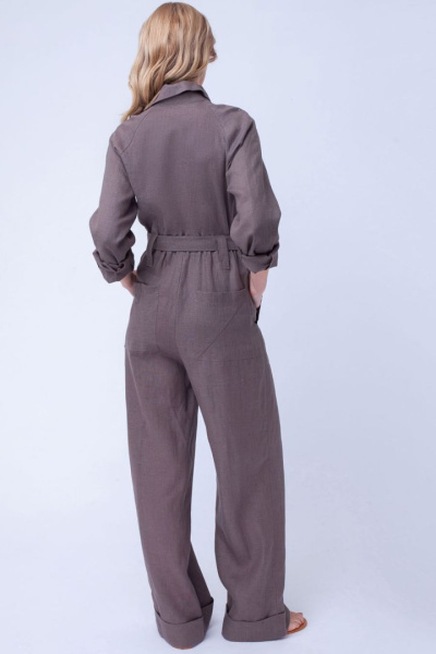 Приталенный комбинезон изо льна