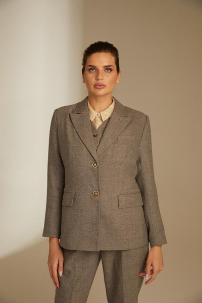 Приталенный жакет из 100% шерсти