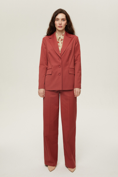 Прямые брюки на высокой посадке