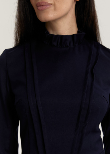 Платья с воротником рюшами  Платья с воротником рюшами