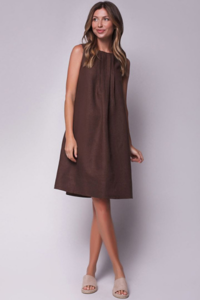 Платье А-силуэта изо льна