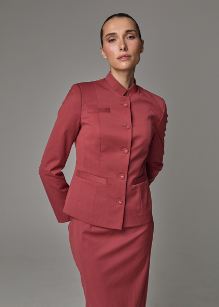 Жакет с воротником-стойка  Жакет с воротником-стойка