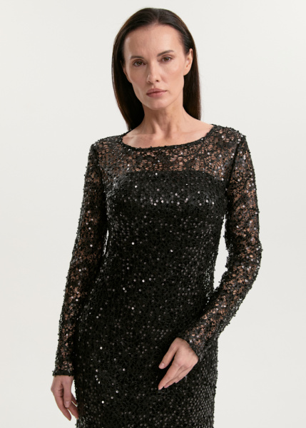 Платье кружевное с пайетками