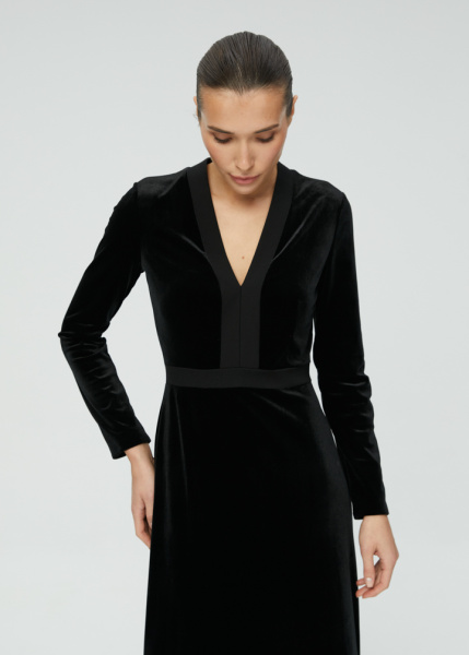 Бархатное платье в пол 