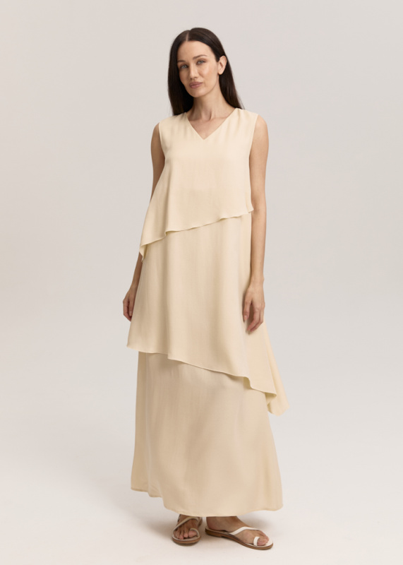 Ярусное платье из лиоцелла 