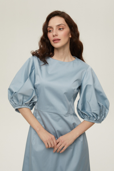 Платье из хлопка с рукавами-буфами