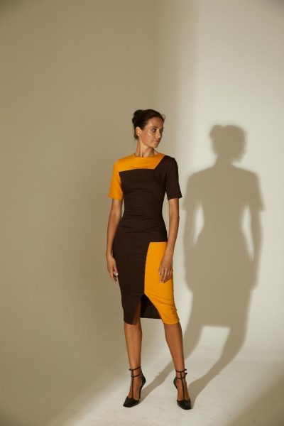 Двуцветное платье