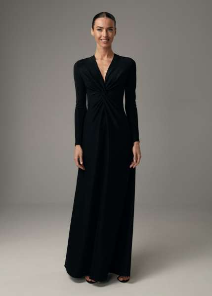 Вечернее платье с перекрутом 