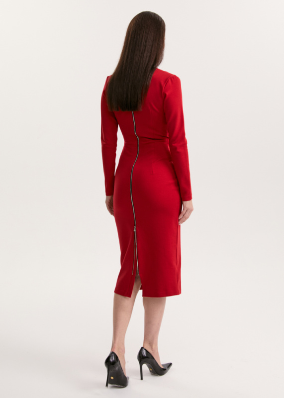 Платье с декоративной молнией